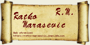 Ratko Marašević vizit kartica